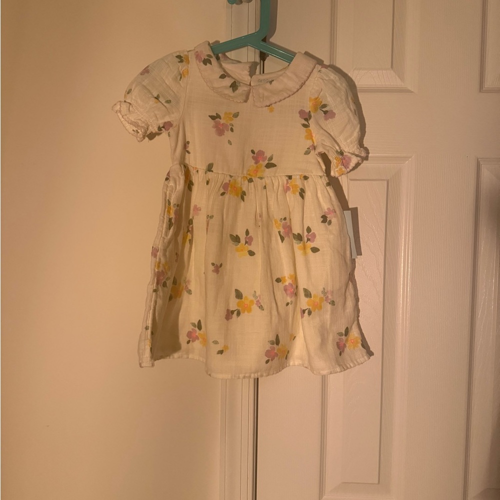 NWT Cat and Jack Floral White Girls Dress Size 3T - Picture 8 of 9